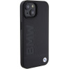 BMW BMHCP15MSLLBK Θήκη Leather Hot Stamp για Apple iPhone 15 Plus / 14 Plus, Μαύρη