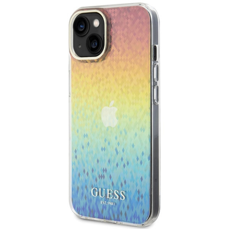 Guess GUHCP15SHDECMI IML Faceted Mirror Disco Iridescent σκληρή θήκη για Apple iPhone 15, πολύχρωμη