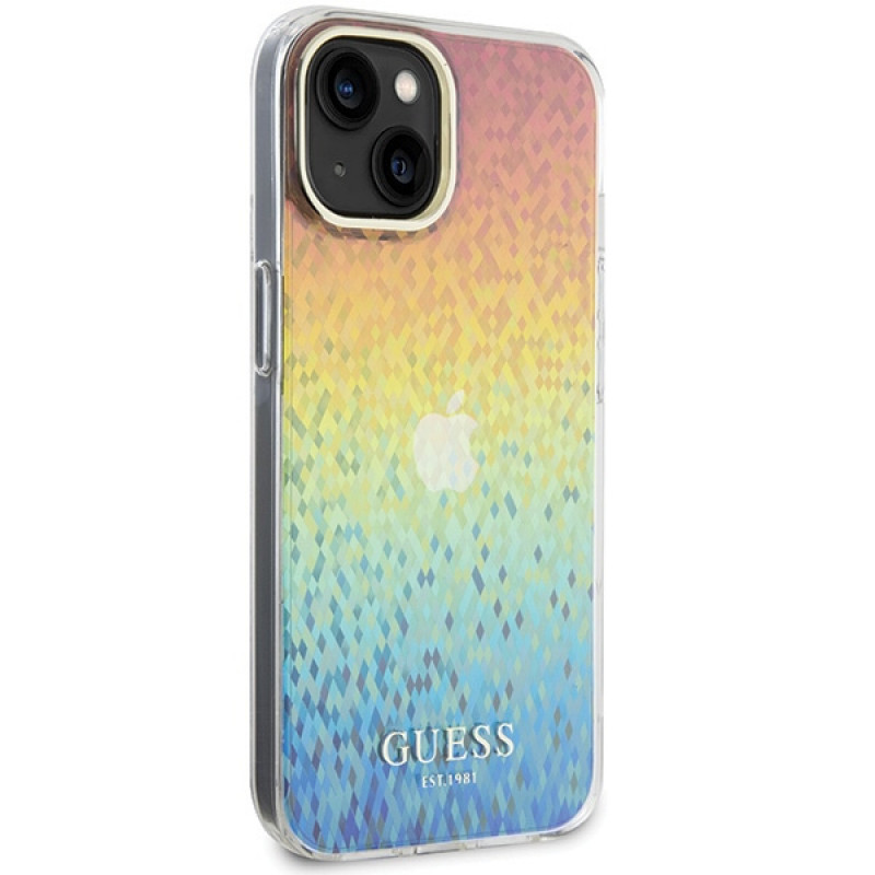 Guess GUHCP15SHDECMI IML Faceted Mirror Disco Iridescent σκληρή θήκη για Apple iPhone 15, πολύχρωμη
