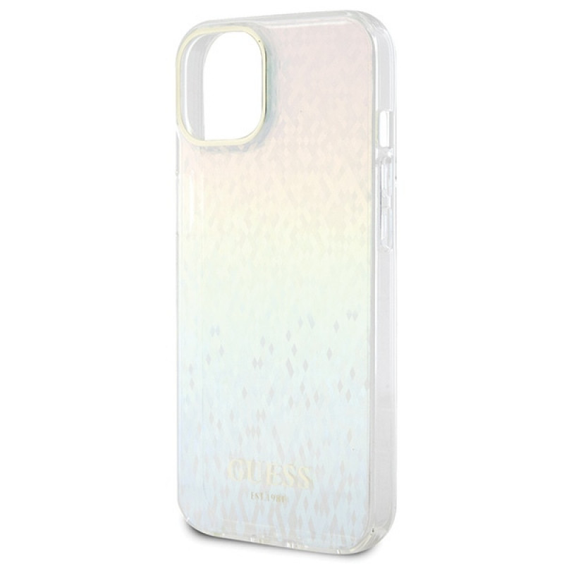 Guess GUHCP15SHDECMI IML Faceted Mirror Disco Iridescent σκληρή θήκη για Apple iPhone 15, πολύχρωμη