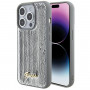 Guess GUHCP15XPSFDGSS Sequin Script Metal σκληρή θήκη για Apple iPhone 15 Pro Max, ασημί