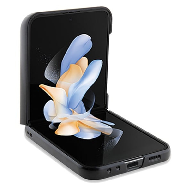 BMW BMHCZF5SLLBK Θήκη Leather Hot Stamp για Samsung Galaxy Z Flip5, Μαύρη