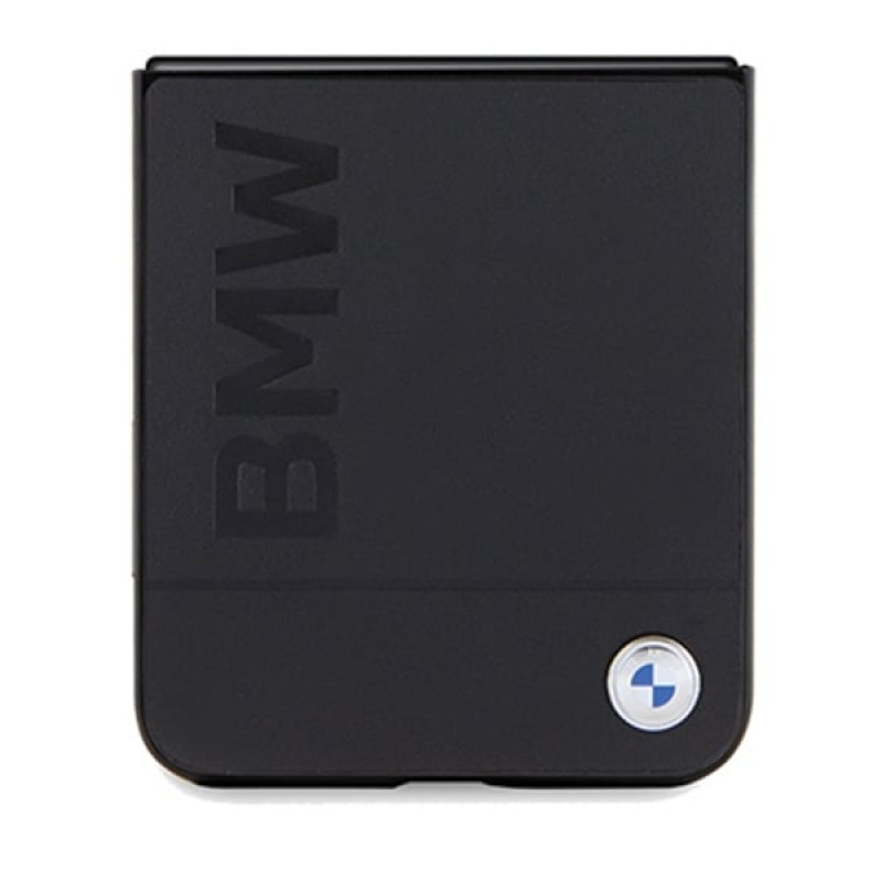BMW BMHCZF5SLLBK Θήκη Leather Hot Stamp για Samsung Galaxy Z Flip5, Μαύρη