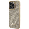 Guess GUHCP15LPMSDGSD Disco Metal Script σκληρή θήκη για Apple iPhone 15 Pro, χρυσή