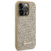 Guess GUHCP15LPMSDGSD Disco Metal Script σκληρή θήκη για Apple iPhone 15 Pro, χρυσή