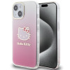Hello Kitty HKHCP15SHDGKEP IML Gradient Electrop Kitty Head σκληρή θήκη για Apple iPhone 15 6.1", ροζ