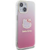 Hello Kitty HKHCP15SHDGKEP IML Gradient Electrop Kitty Head σκληρή θήκη για Apple iPhone 15 6.1", ροζ