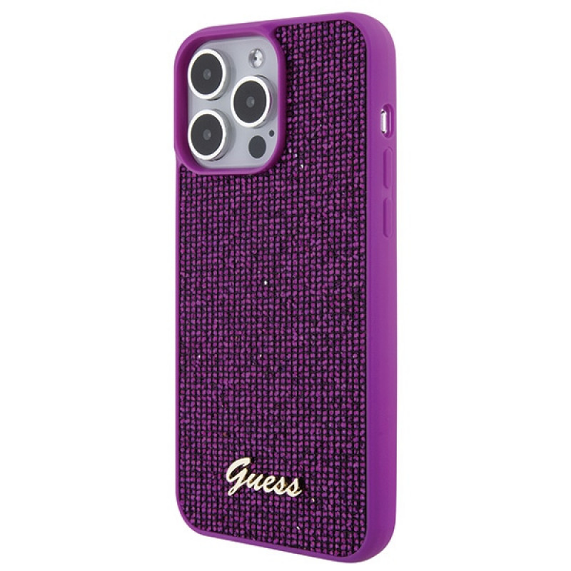 Guess GUHCP15XPMSDGSF Θήκη Disco Metal Script για Apple iPhone 15 Pro Max, Μωβ
