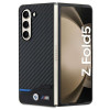 Θήκη BMW BMHCZFD522NBCK Leather Carbon για Samsung Galaxy Z Fold5, Μαύρη