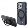 BMW BMHMP15LURSK Apple iPhone 15 Pro θήκη hardcase Ring Stand M Collection MagSafe, μαύρη