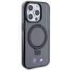 BMW BMHMP15LURSK Apple iPhone 15 Pro θήκη hardcase Ring Stand M Collection MagSafe, μαύρη