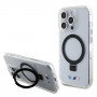BMW BMHMP15LURST Apple iPhone 15 Pro θήκη σκληρή Ring Stand M Collection MagSafe, διάφανη