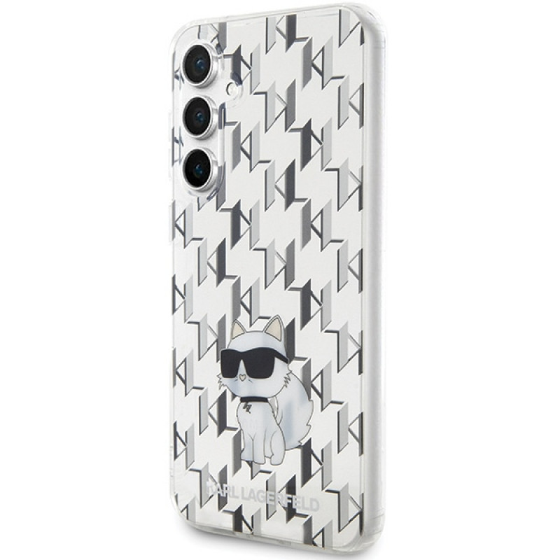 Karl Lagerfeld KLHCS23FEHNCMKLT Samsung Galaxy S23 FE (S711) σκληρή θήκη Monogram Choupette, διαφανής