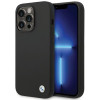 Θήκη BMW BMHCP15LSILBK Apple iPhone 15 Pro από σιλικόνη με μεταλλικό λογότυπο, μαύρη