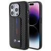 BMW BMHCP15LGSPCCK Apple iPhone 15 Pro θήκη σκληρή Grip Stand Smooth & Carbon, μαύρη