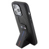 BMW BMHCP15LGSPCCK Apple iPhone 15 Pro θήκη σκληρή Grip Stand Smooth & Carbon, μαύρη