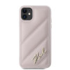 Karl Lagerfeld KLHCN61PQDSMGP Apple iPhone 11 / XR σκληρή θήκη Diagonal Quilted Script, ροζ