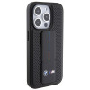 BMW BMHCP15LGSPPRK Apple iPhone 15 Pro θήκη hardcase Grip Stand Smooth & Perforated, μαύρη