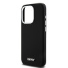 DKNY Apple iPhone 15 Pro θήκη σκληρή Liquid Silicone Small Metal Logo MagSafe, μαύρη