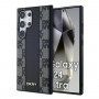 Θήκη MagSafe DKNY Leather Checkered Mono Pattern για Samsung Galaxy S24 Ultra, μαύρη