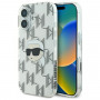 Θήκη Karl Lagerfeld Apple iPhone 16 σκληρή IML Karl Head Electroplated, διαφανής