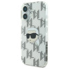 Θήκη Karl Lagerfeld Apple iPhone 16 σκληρή IML Karl Head Electroplated, διαφανής