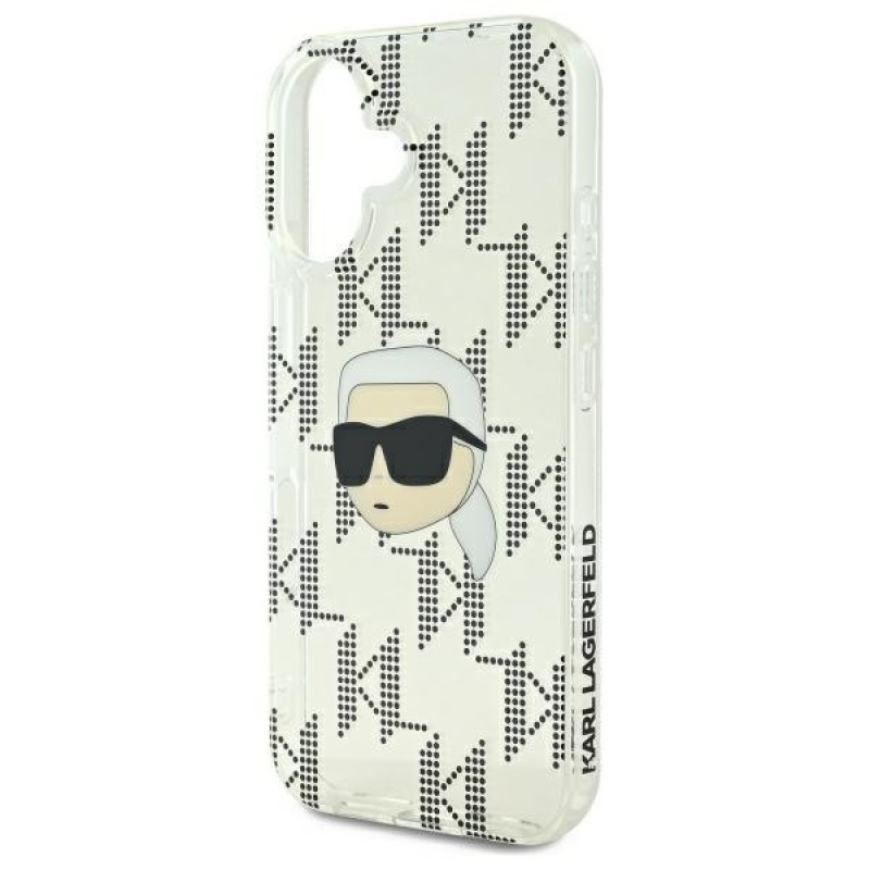 Θήκη Karl Lagerfeld Apple iPhone 16 σκληρή IML Karl Head Electroplated, διαφανής