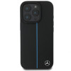 Mercedes MEHMP16L23RURBK Apple iPhone 16 Pro θήκη σκληρή MB Blue Line Leather MagSafe, μαύρη