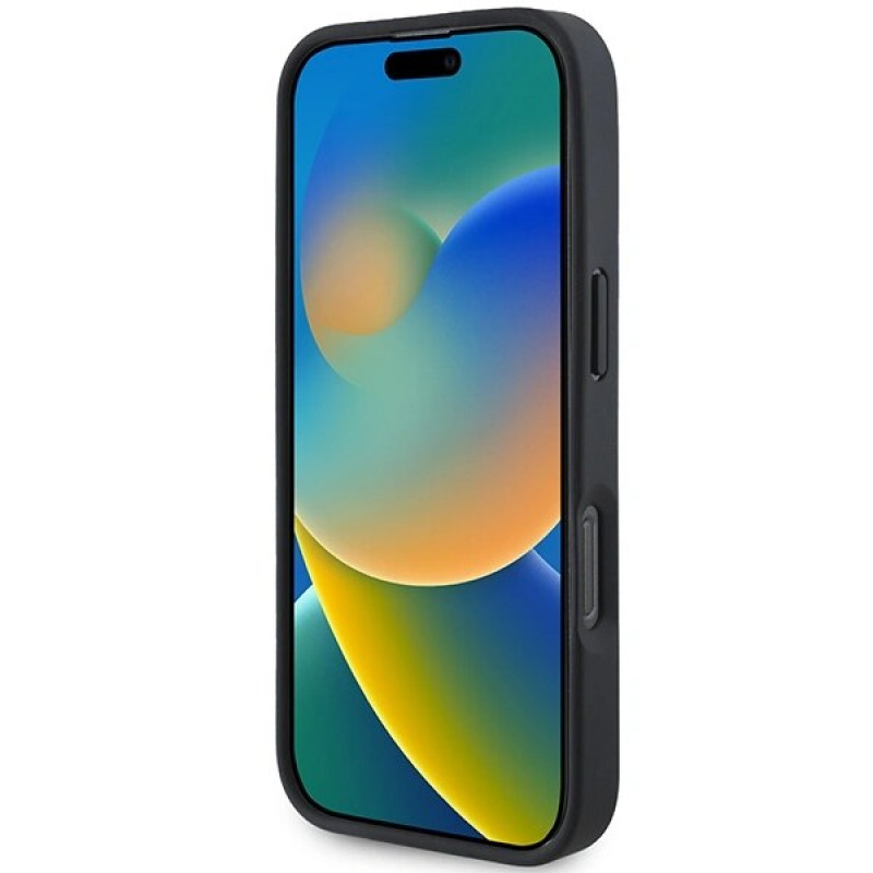 Mercedes MEHMP16L23RURBK Apple iPhone 16 Pro θήκη σκληρή MB Blue Line Leather MagSafe, μαύρη