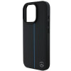 Mercedes MEHMP16L23RURBK Apple iPhone 16 Pro θήκη σκληρή MB Blue Line Leather MagSafe, μαύρη