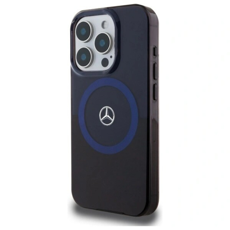 Θήκη σκληρή Mercedes MEHMP16X23HBIKV Apple iPhone 16 Pro Max MB Double Layer BiColor MagSafe, μαύρο μπλε
