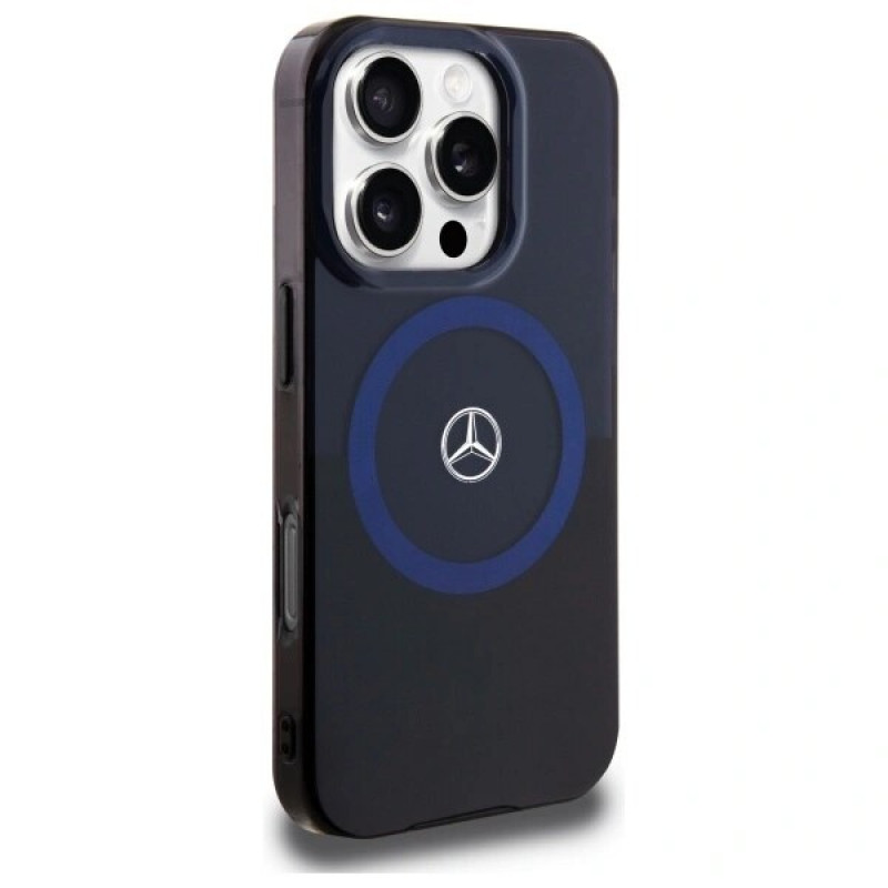 Θήκη σκληρή Mercedes MEHMP16X23HBIKV Apple iPhone 16 Pro Max MB Double Layer BiColor MagSafe, μαύρο μπλε