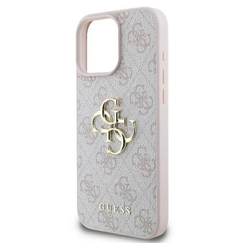 Guess GUHCP16X4GMGPI 4G Big Metal Logo σκληρή θήκη για Apple iPhone 16 Pro Max 6.9", ροζ