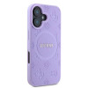 Θήκη MagSafe Guess Saffiano Peony Stamp για Apple iPhone 16, μωβ