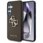Guess Grained Big 4G Logo Small Classic Logo Σκληρή Θήκη για Samsung Galaxy S25+, καφέ