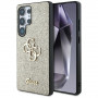 Θήκη Guess Fixed Glitter Big 4G Metal Logo σκληρή για Samsung Galaxy S25 Ultra, χρυσή