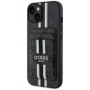 Θήκη Guess 4G Stripes MagSafe με πορτοφόλι για Apple iPhone 15, μαύρη
