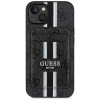 Θήκη Guess 4G Stripes MagSafe με πορτοφόλι για Apple iPhone 15, μαύρη