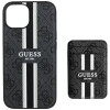 Θήκη Guess 4G Stripes MagSafe με πορτοφόλι για Apple iPhone 15, μαύρη