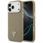 Θήκη Guess Grained Triangle Logo MagSafe για Apple iPhone 17 Pro Max, καφέ