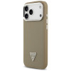 Θήκη Guess Grained Triangle Logo MagSafe για Apple iPhone 17 Pro Max, καφέ