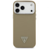 Θήκη Guess Grained Triangle Logo MagSafe για Apple iPhone 17 Pro Max, καφέ