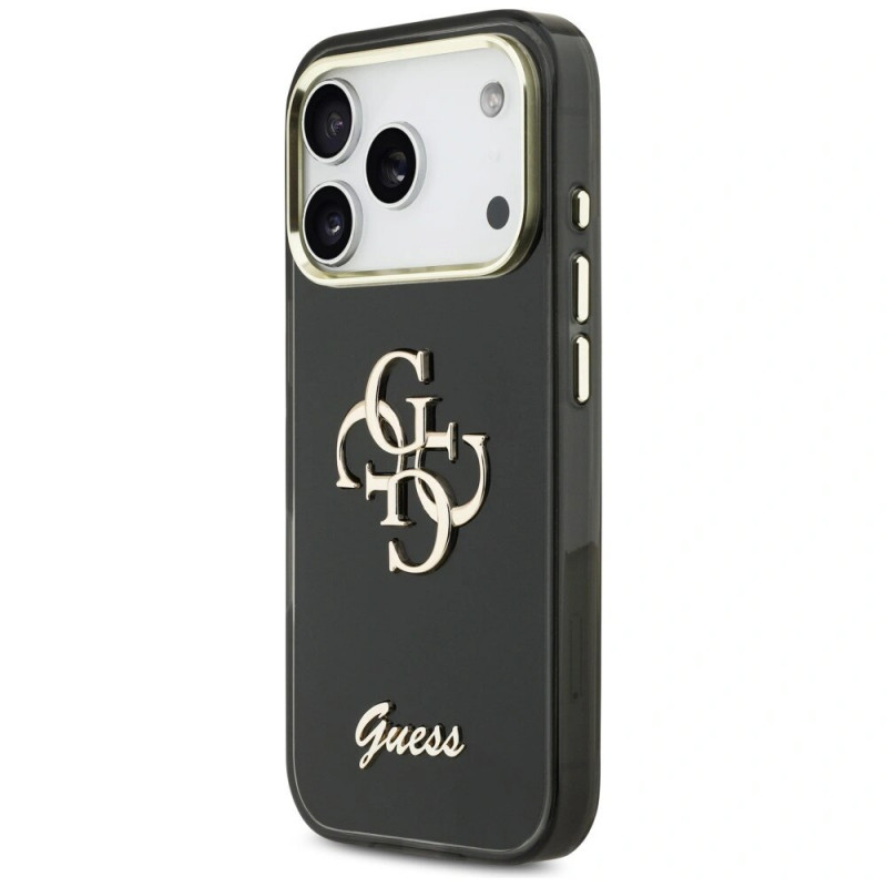 Θήκη Guess GUE5344 IML 4G Script Metal σκληρή για Apple iPhone 17 Pro Max, μαύρη