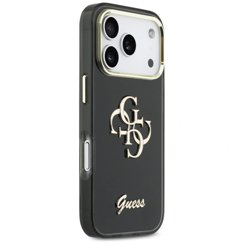 Θήκη Guess GUE5344 IML 4G Script Metal σκληρή για Apple iPhone 17 Pro Max, μαύρη