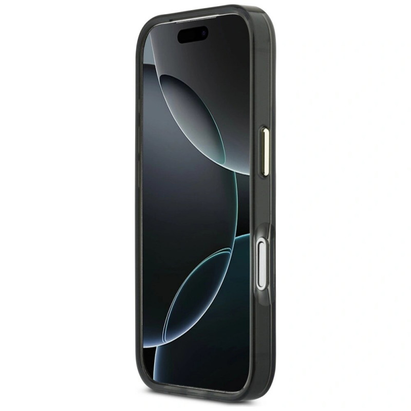 Θήκη Guess GUE5344 IML 4G Script Metal σκληρή για Apple iPhone 17 Pro Max, μαύρη