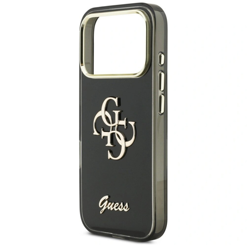 Θήκη Guess GUE5344 IML 4G Script Metal σκληρή για Apple iPhone 17 Pro Max, μαύρη