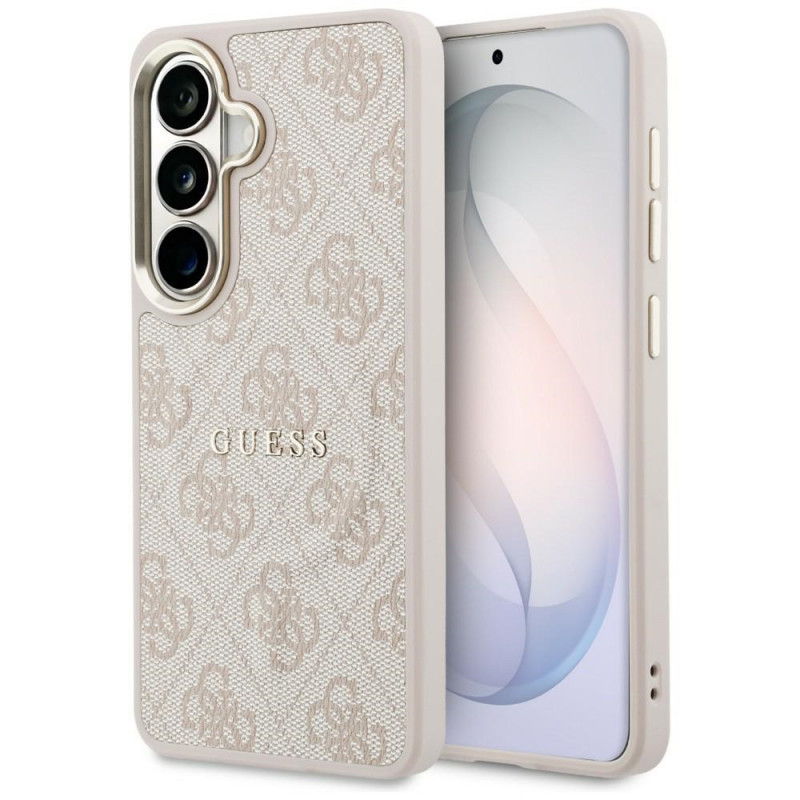 Guess GUE005375 4G Embossed Ring MagSafe Σκληρή Θήκη για Samsung Galaxy S26+, ροζ