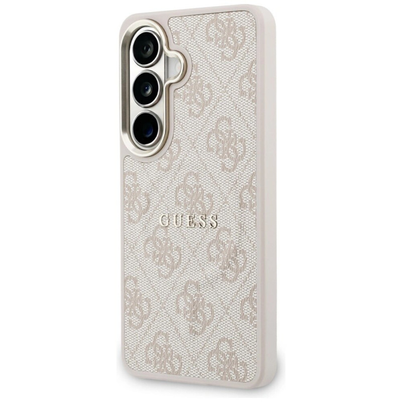 Guess GUE005375 4G Embossed Ring MagSafe Σκληρή Θήκη για Samsung Galaxy S26+, ροζ