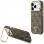 Θήκη MagSafe Guess 4G PU Triangle Logo & Stand Camera για Apple iPhone 18 Pro / 17 Pro, καφέ