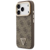 Θήκη MagSafe Guess 4G PU Triangle Logo & Stand Camera για Apple iPhone 18 Pro / 17 Pro, καφέ